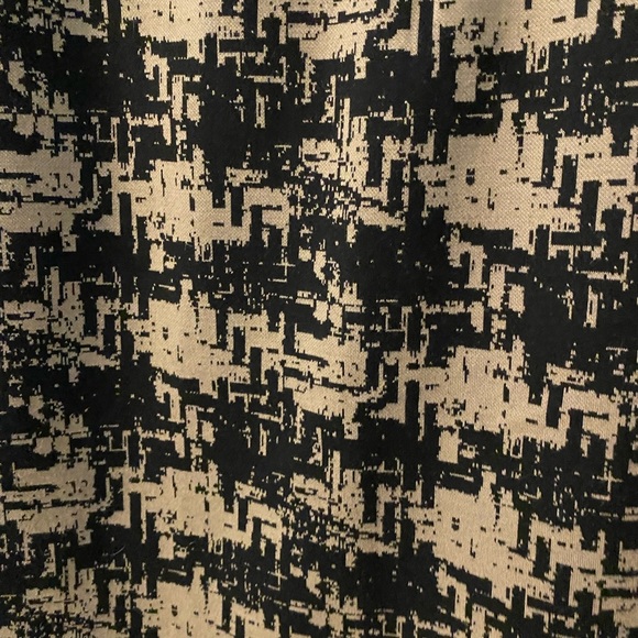 Grace Black Beige Abstract Print Pencil Skirt 4 Stretch Knit Office Workwear - Picture 2 of 7